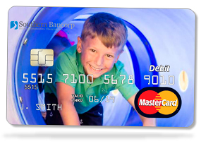 edge-to-edge photo personalized debit card